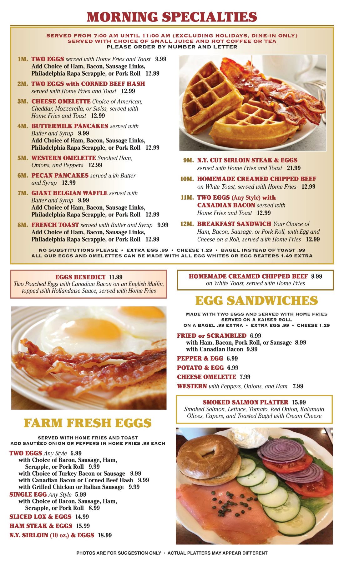 Town and country diner breakfast menu